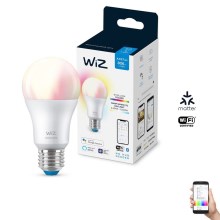 LED RGBW Stmívatelná žárovka A60 E27/8W/230V 2200-6500K CRI 90 Wi-Fi -WiZ