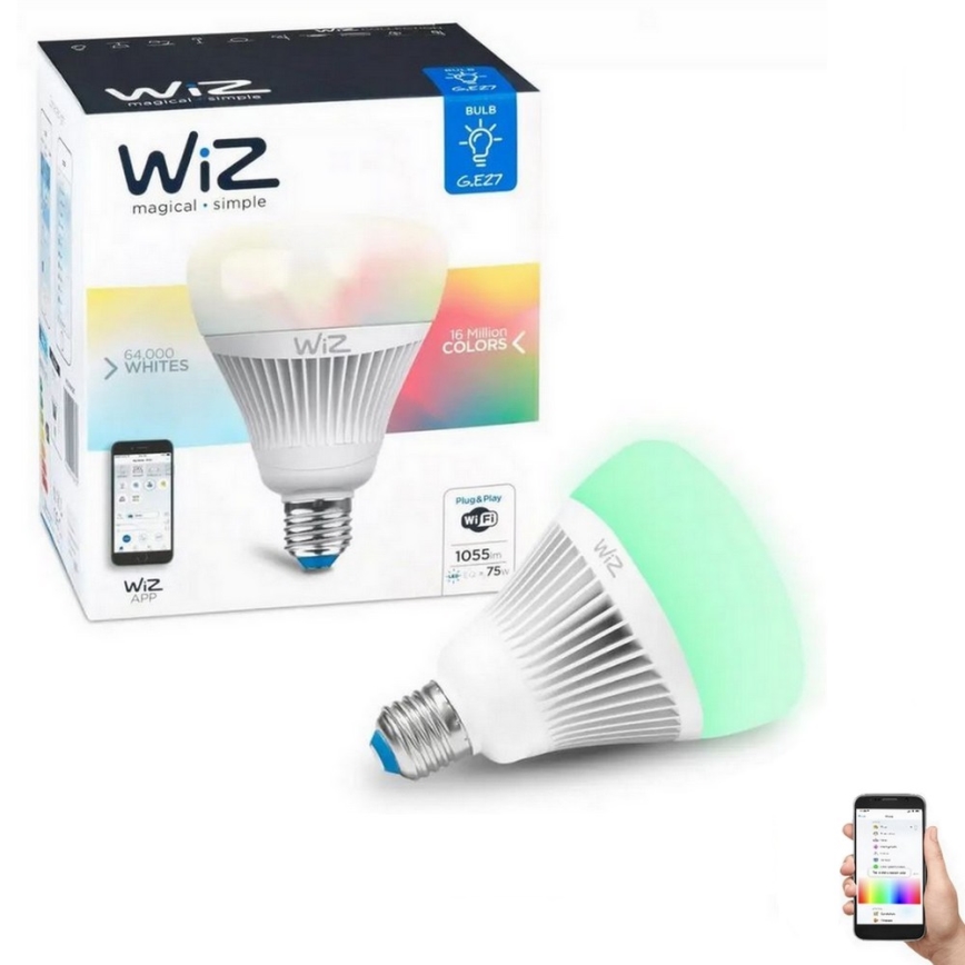 LED RGBW Stmívatelná žárovka E27/15,5W/230V 2200-6500K Wi-Fi - WiZ