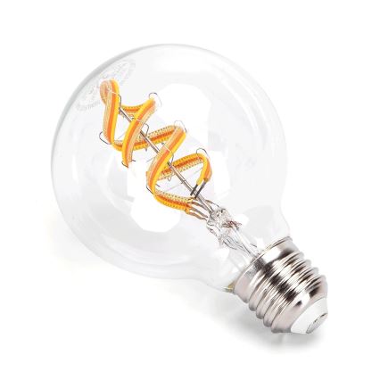 LED RGBW Stmívatelná žárovka FILAMENT G80 E27/4,9W/230V 2700K Wi-Fi - Aigostar