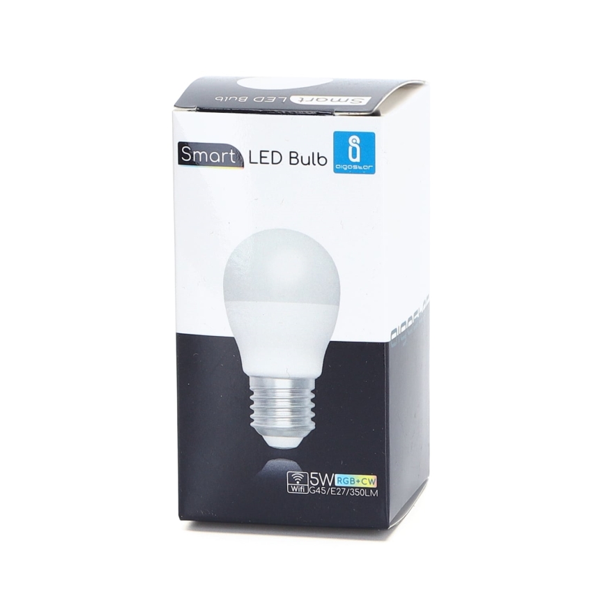 LED RGBW Stmívatelná žárovka G45 E27/5W/230V 3000-6500K Wi-Fi - Aigostar