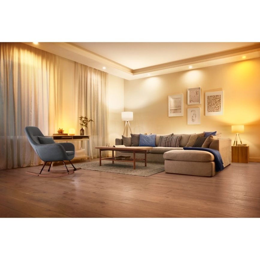 LED RGBW Stmívatelná žárovka G95 E27/11W/230V 2200-6500K CRI 90 Wi-Fi - WiZ