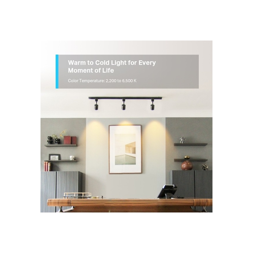 LED RGBW Stmívatelná žárovka GU10/3,7W/230V 2200-6500K Wi-Fi - TP-Link