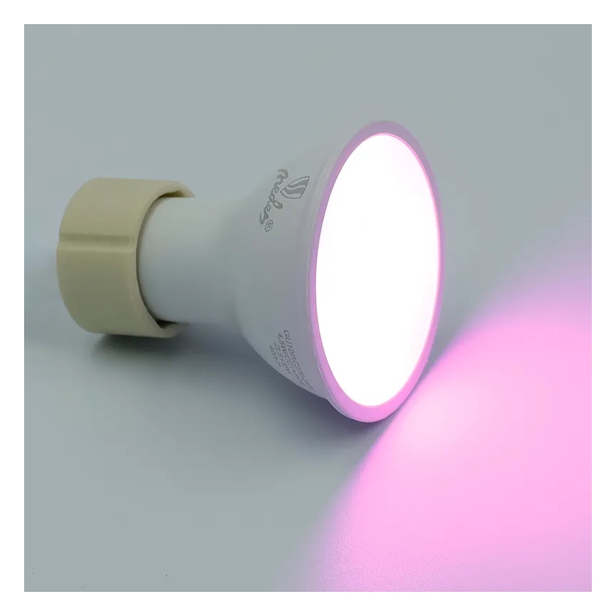 LED RGBW Stmívatelná žárovka GU10/4,5W/230V 2700-6500K Wi-Fi Tuya
