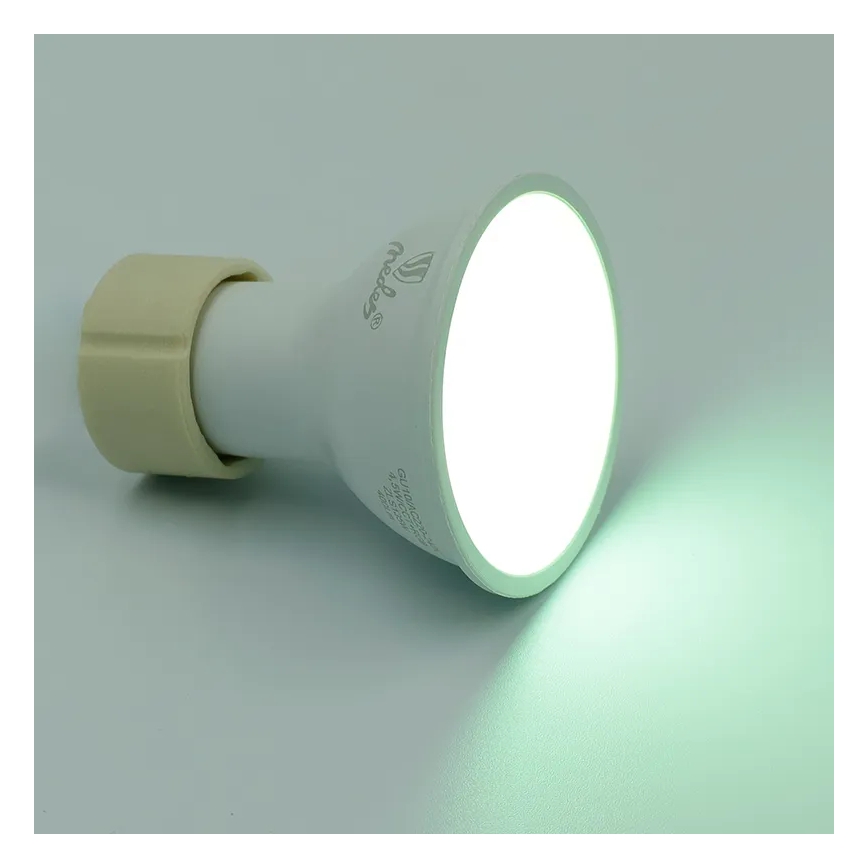 LED RGBW Stmívatelná žárovka GU10/4,5W/230V 2700-6500K Wi-Fi Tuya