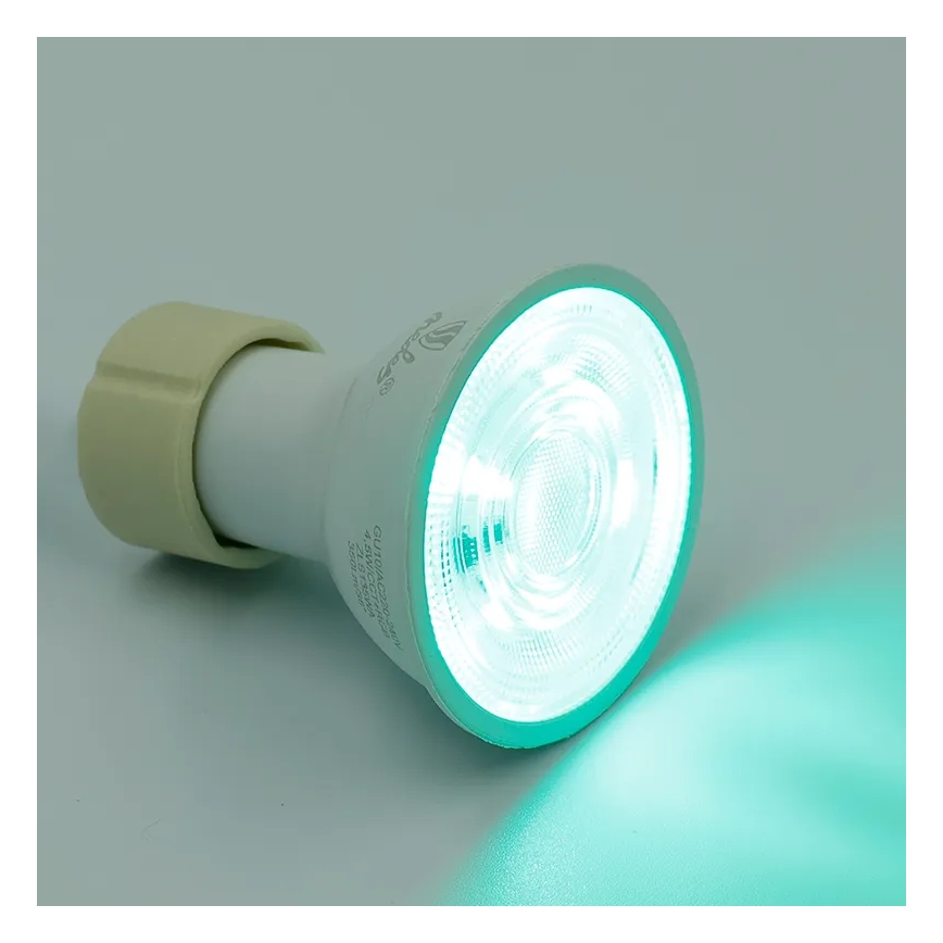 LED RGBW Stmívatelná žárovka GU10/4,5W/230V 2700-6500K Wi-Fi Tuya