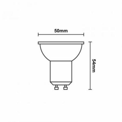 LED RGBW Stmívatelná žárovka GU10/4,5W/230V 2700-6500K Wi-Fi Tuya