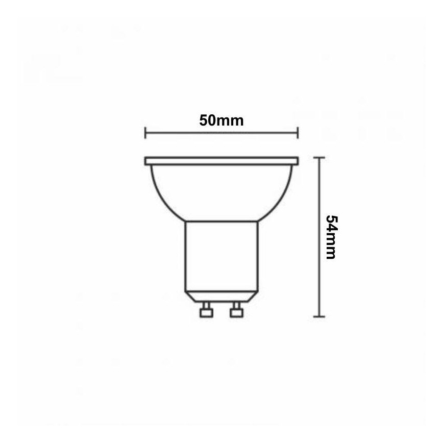 LED RGBW Stmívatelná žárovka GU10/4,5W/230V 2700-6500K Wi-Fi Tuya