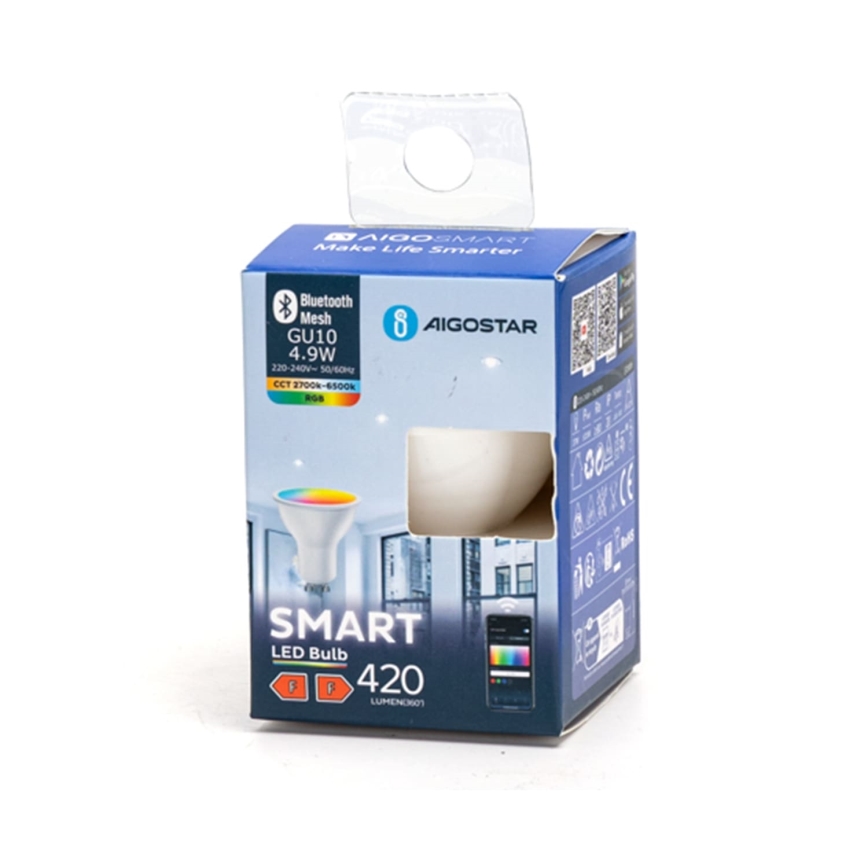 LED RGBW Stmívatelná žárovka GU10/4,9W/230V 2700-6500K - Aigostar