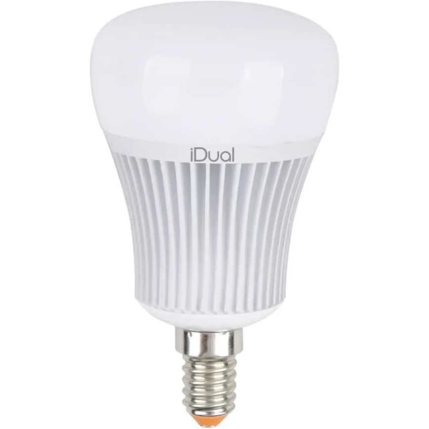 LED RGBW Stmívatelná žárovka iDual E14/7W/230V 2200-6500K