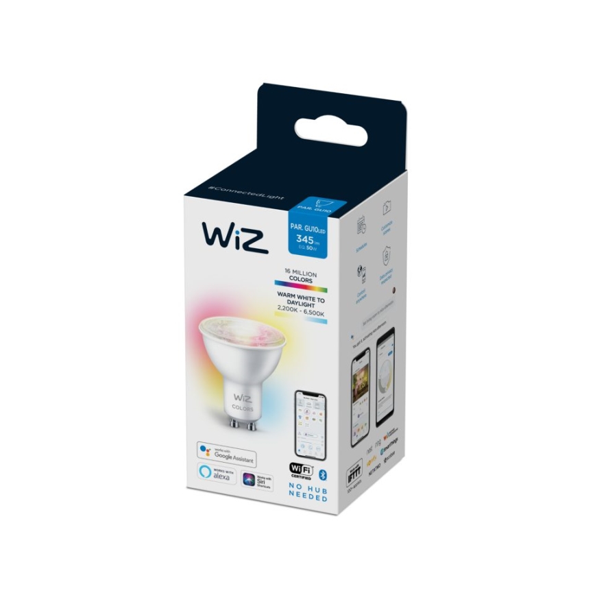 LED RGBW Stmívatelná žárovka PAR16 GU10/4,7W/230V 2200-6500K CRI 90 Wi-Fi - WiZ