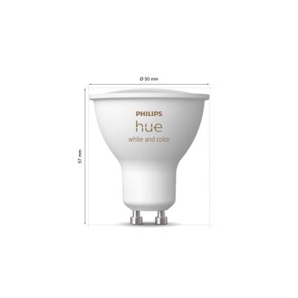 LED RGBW Stmívatelná žárovka Philips Hue White And Color Ambiance GU10/4,2W/230V 2000-6500K