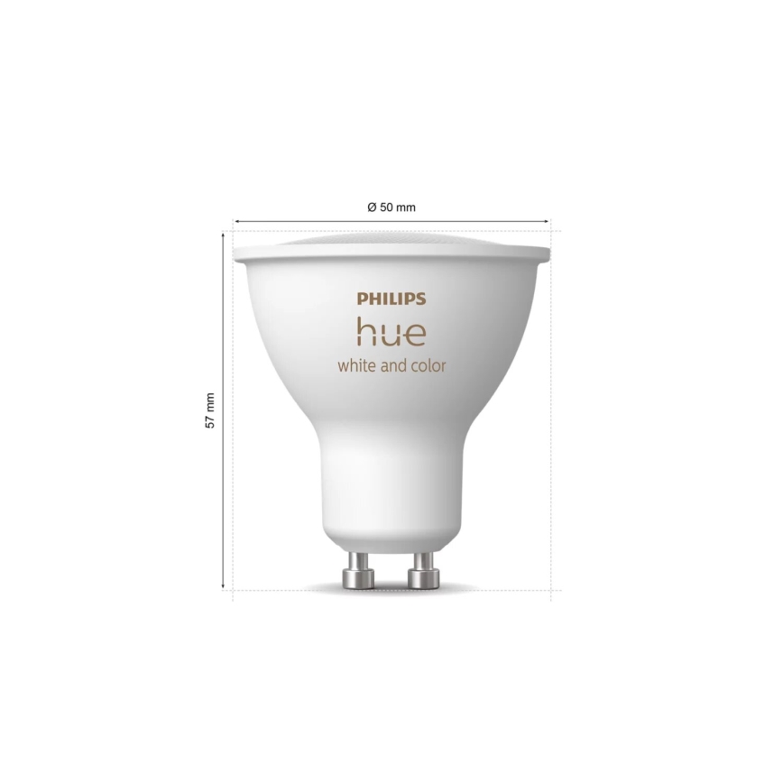 LED RGBW Stmívatelná žárovka Philips Hue White And Color Ambiance GU10/4,2W/230V 2000-6500K