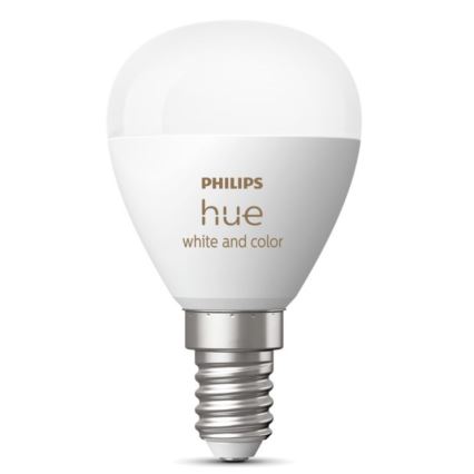 LED RGBW Stmívatelná žárovka Philips Hue White And Color Ambiance P45 E14/5,1W/230V 2000-6500K