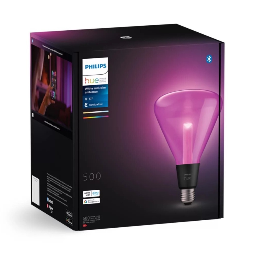LED RGBW Stmívatelná žárovka Philips Hue White And Color Ambiance E27/6,8W/230V 2000-6500K