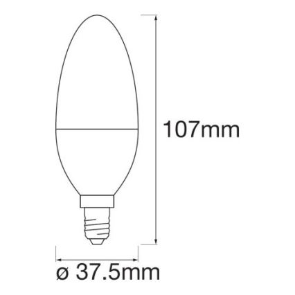 LED RGBW Stmívatelná žárovka SMART+ E14/5W/230V 2700K-6500K Wi-Fi - Ledvance