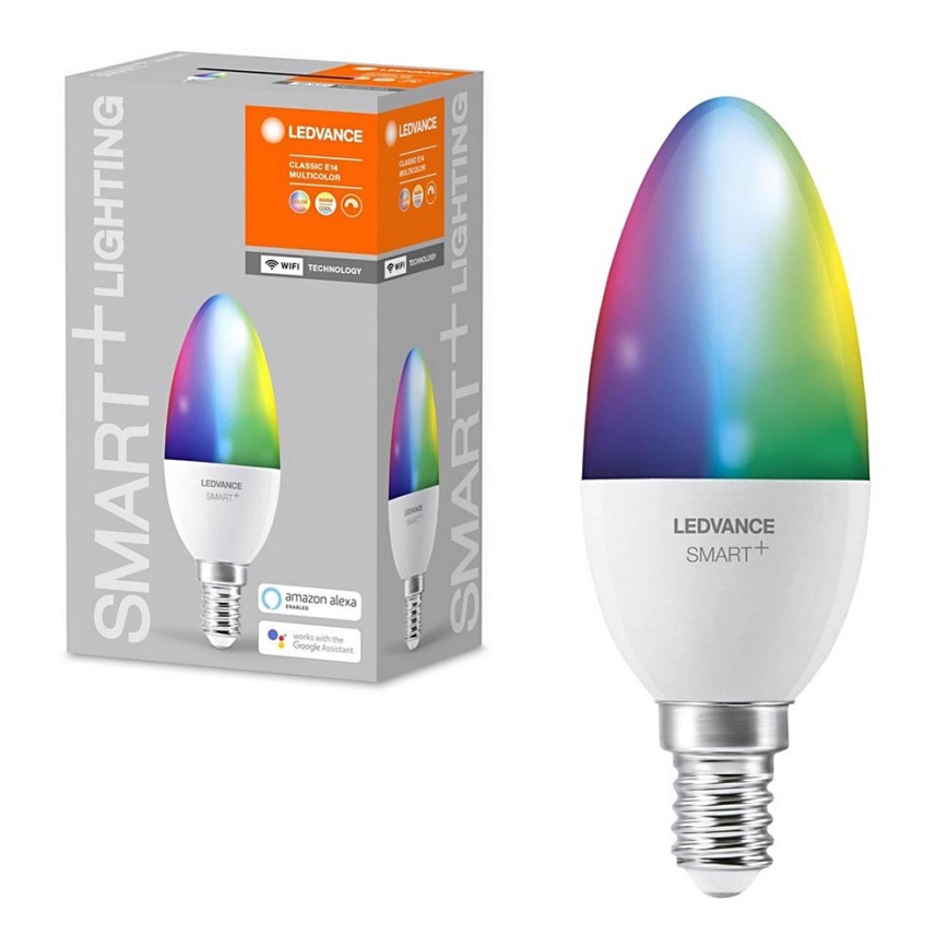 LED RGBW Stmívatelná žárovka SMART+ E14/5W/230V 2700K-6500K Wi-Fi - Ledvance