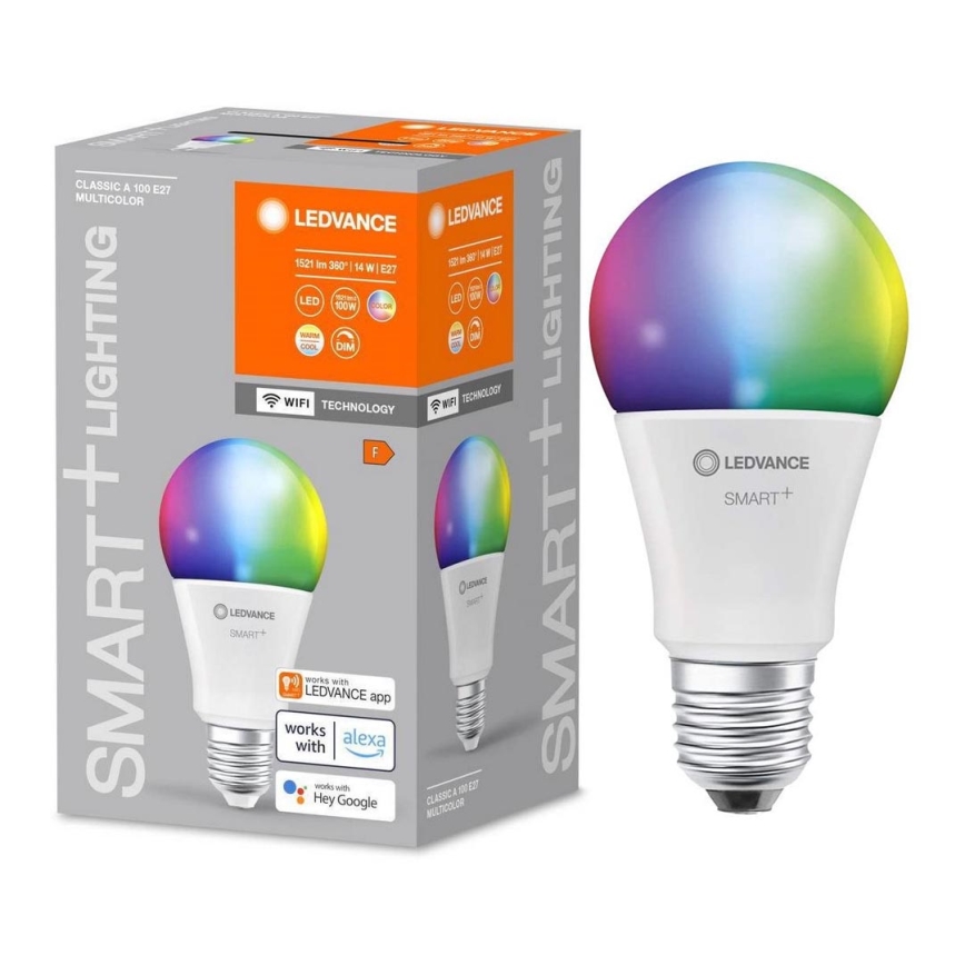 LED RGBW Stmívatelná žárovka SMART+ E27/14W/230V 2700-6500K Wi-Fi - Ledvance