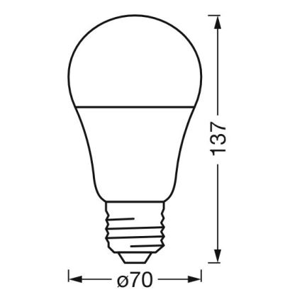 LED RGBW Stmívatelná žárovka SMART+ E27/14W/230V 2700-6500K Wi-Fi - Ledvance