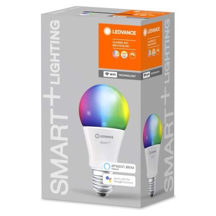 LED RGBW Stmívatelná žárovka SMART+ E27/9,5W/230V 2700K-6500K Wi-Fi - Ledvance