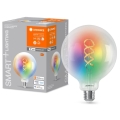 LED RGBW Stmívatelná žárovka SMART+ FILAMENT E27/4,8W/230V 2700-6500K Wi-Fi - Ledvance
