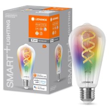 LED RGBW Stmívatelná žárovka SMART+ FILAMENT EDISON ST64 E27/4,8W/230V 2700-6500K Wi-Fi - Ledvance
