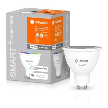 LED RGBW Stmívatelná žárovka SMART+ GU10/5W/230V 2700K-6500K Wi-Fi - Ledvance