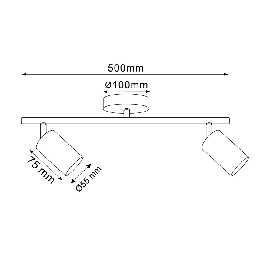 LED RGBW Stmívatelné bodové svítidlo GOLDI 2xGU10/6W/230V 3000K zlatá + dálkové ovládání