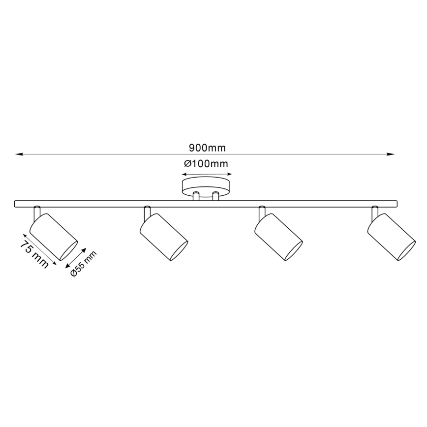 LED RGBW Stmívatelné bodové svítidlo GOLDI 4xGU10/6,5W/230V 2700-6500K Wi-Fi zlatá