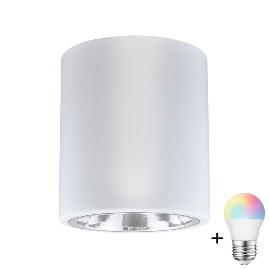 LED RGBW Stmívatelné bodové svítidlo JUPITER 1xE27/6,5W/230V 2700-6500K Wi-Fi pr. 13 cm bílá