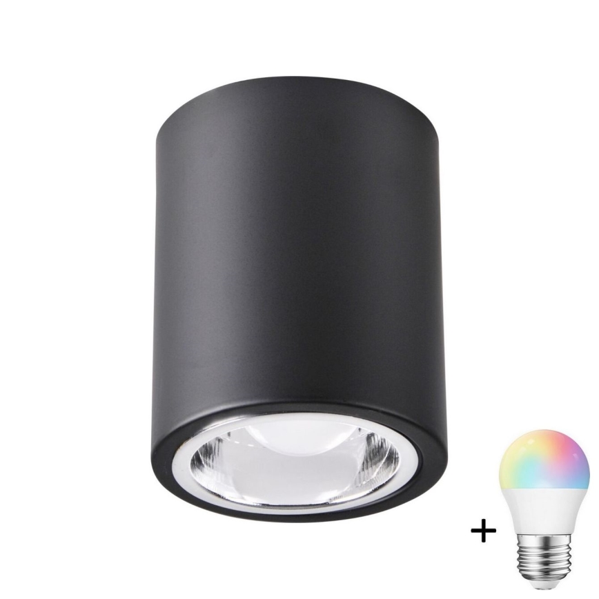 LED RGBW Stmívatelné bodové svítidlo JUPITER 1xE27/6,5W/230V 2700-6500K Wi-Fi pr. 9,8 cm černá