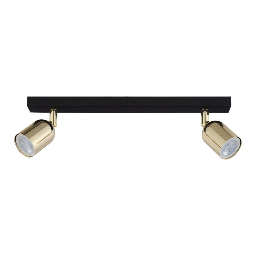 LED RGBW Stmívatelné bodové svítidlo TOP 2xGU10/6,5W/230V 2700-6500K černá/zlatá