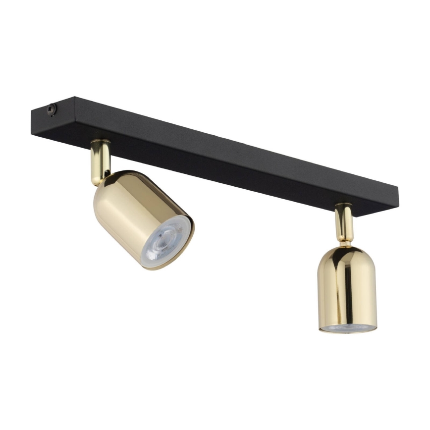 LED RGBW Stmívatelné bodové svítidlo TOP 2xGU10/6,5W/230V 2700-6500K černá/zlatá
