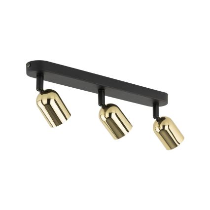 LED RGBW Stmívatelné bodové svítidlo TOP 3xGU10/6,5W/230V 2700-6500K černá/zlatá