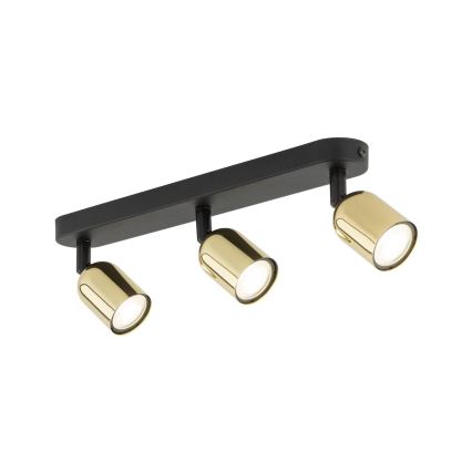 LED RGBW Stmívatelné bodové svítidlo TOP 3xGU10/6,5W/230V 2700-6500K černá/zlatá