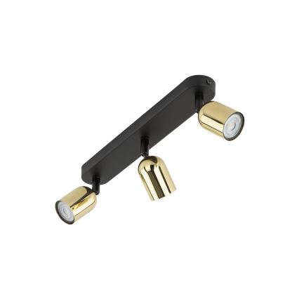 LED RGBW Stmívatelné bodové svítidlo TOP 3xGU10/6,5W/230V 2700-6500K černá/zlatá