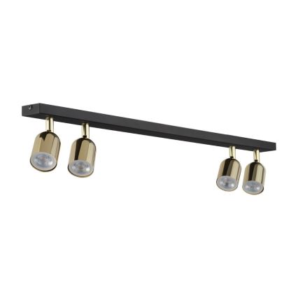 LED RGBW Stmívatelné bodové svítidlo TOP 4xGU10/6,5W/230V 2700-6500K černá/zlatá