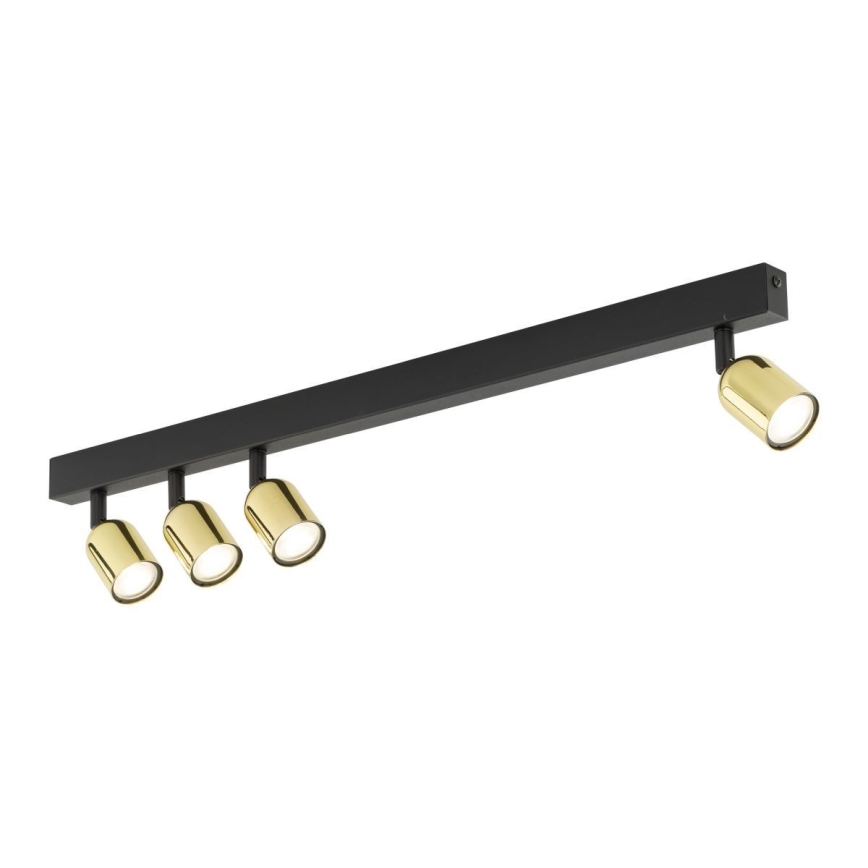 LED RGBW Stmívatelné bodové svítidlo TOP 4xGU10/6,5W/230V 2700-6500K černá/zlatá