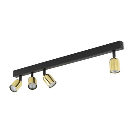 LED RGBW Stmívatelné bodové svítidlo TOP 4xGU10/6,5W/230V 2700-6500K černá/zlatá