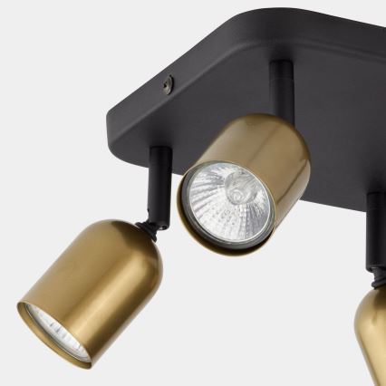 LED RGBW Stmívatelné bodové svítidlo TOP 4xGU10/6,5W/230V 2700-6500K zlatá/černá