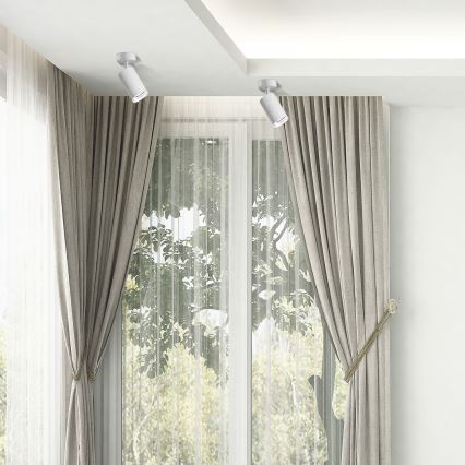 LED RGBW Stmívatelné koupelnové bodové svítidlo TURYN 1xGU10/4,8W/230V 3000K IP44 bílá + dálkové ovládání