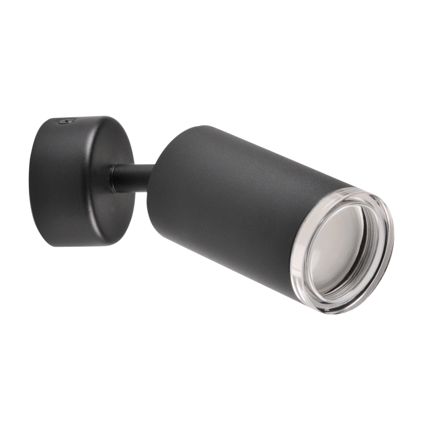 LED RGBW Stmívatelné koupelnové bodové svítidlo TURYN 1xGU10/4,8W/230V 3000K IP44 černá + dálkové ovládání