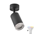 LED RGBW Stmívatelné koupelnové bodové svítidlo TURYN 1xGU10/6,5W/230V 2700-6500K Wi-Fi IP44 černá