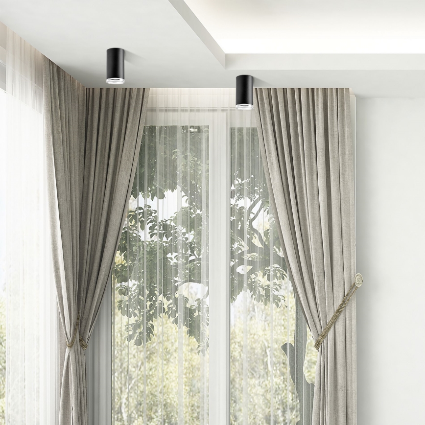 LED RGBW Stmívatelné koupelnové bodové svítidlo TURYN 1xGU10/6W/230V 3000K Wi-Fi IP44 černá