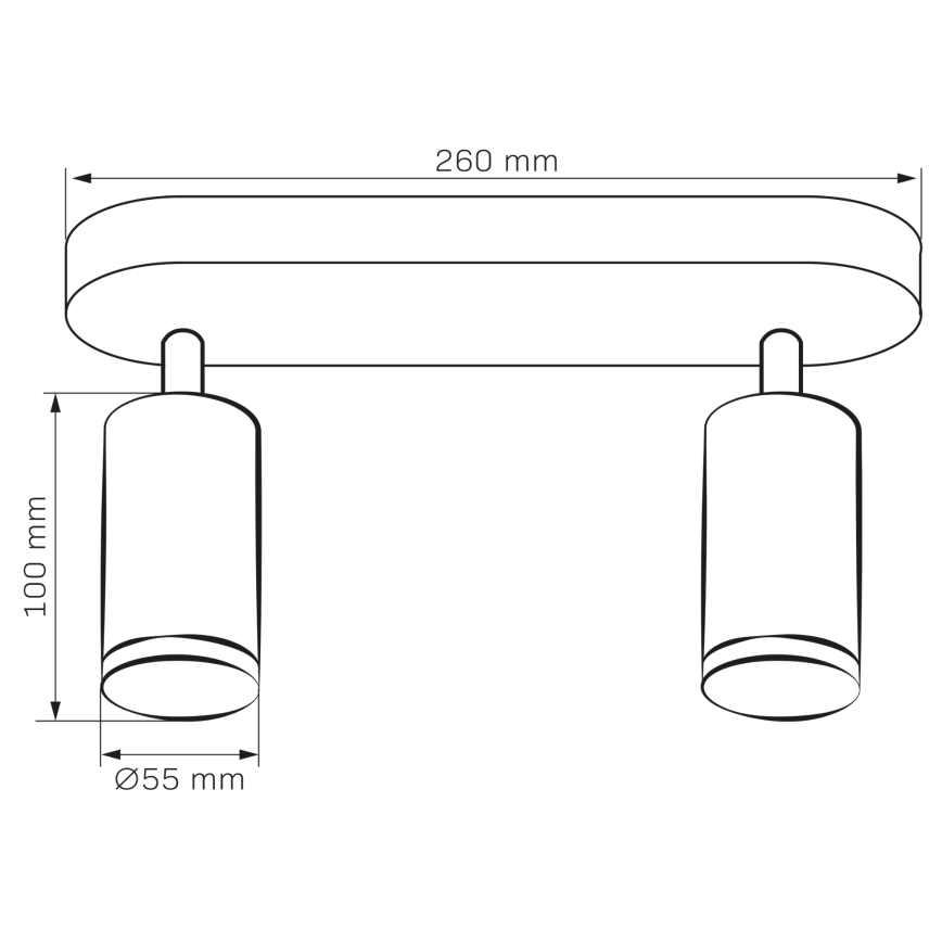 LED RGBW Stmívatelné koupelnové bodové svítidlo TURYN 2xGU10/6W/230V 3000K IP44 bílá + dálkové ovládání