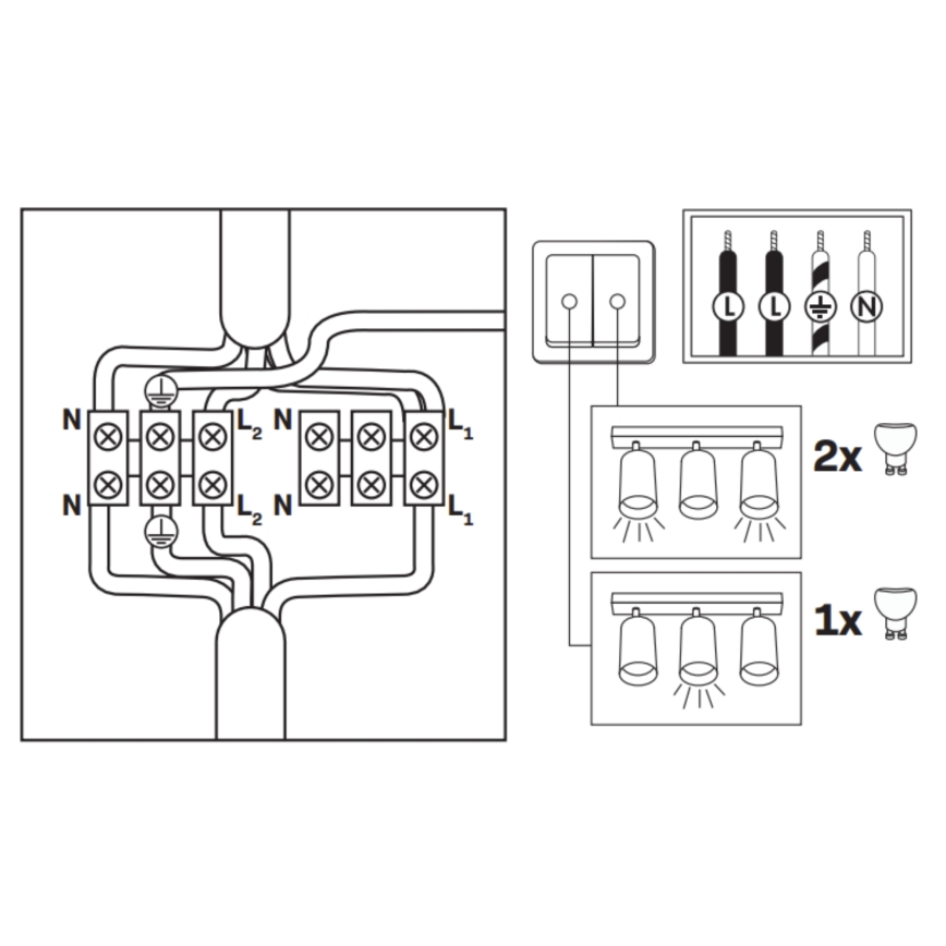 LED RGBW Stmívatelné koupelnové bodové svítidlo TURYN 3xGU10/4,8W/230V 3000K IP44 bílá + dálkové ovládání