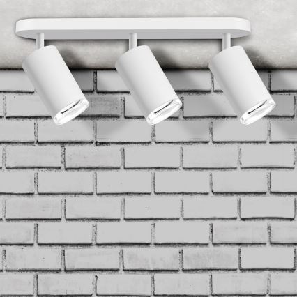 LED RGBW Stmívatelné koupelnové bodové svítidlo TURYN 3xGU10/6W/230V 3000K Wi-Fi IP44 bílá