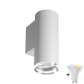 LED RGBW Stmívatelné koupelnové nástěnné svítidlo TURYN 1xGU10/4,8W/230V 3000K IP44 bílá + dálkové ovládání