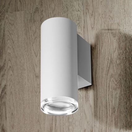 LED RGBW Stmívatelné koupelnové nástěnné svítidlo TURYN 1xGU10/4,8W/230V 3000K IP44 bílá + dálkové ovládání