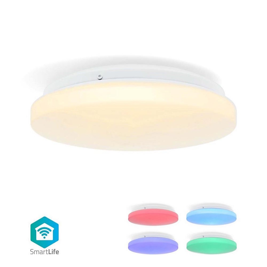 LED RGBW Stmívatelné koupelnové stropní svítidlo SmartLife LED/18W/230V 2700-6500K IP44 Wi-Fi Tuya