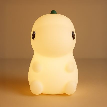 LED RGBW Stmívatelné nabíjecí dotykové dětské noční světlo DINO LED/1W/5V 1200 mAh